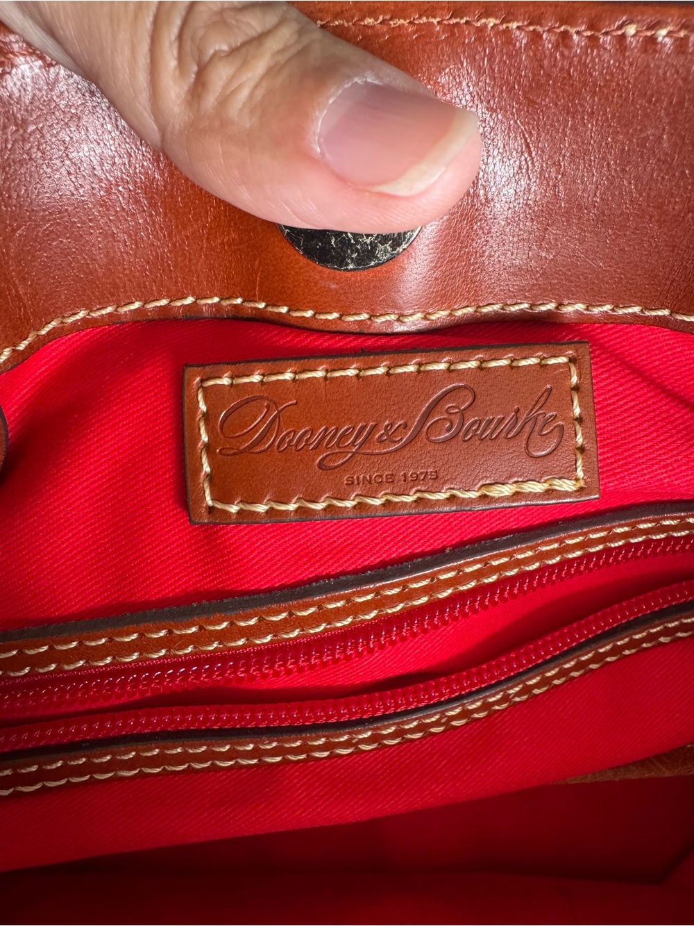 Dooney & Bourke Ostrich Large Barlow Bag - Picture 3 of 8